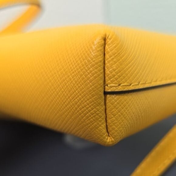 Kate Spade New York "Sadie" Daffodil Yellow Leather Crossbody Bag - Picture 7 of 13